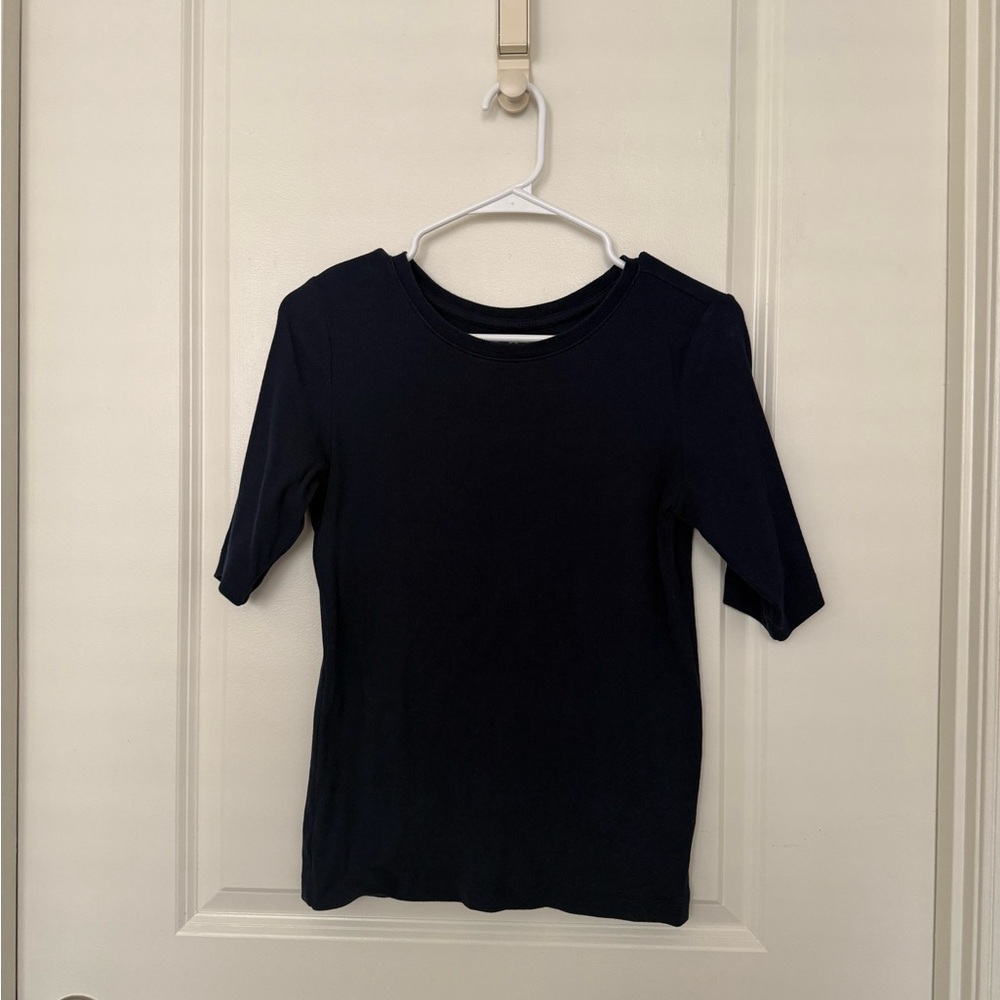 LOFT Navy Short Sleeve Tee